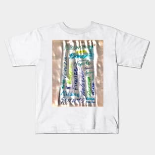 Italian City Names, Written in Italian, watercolor textile Kids T-Shirt